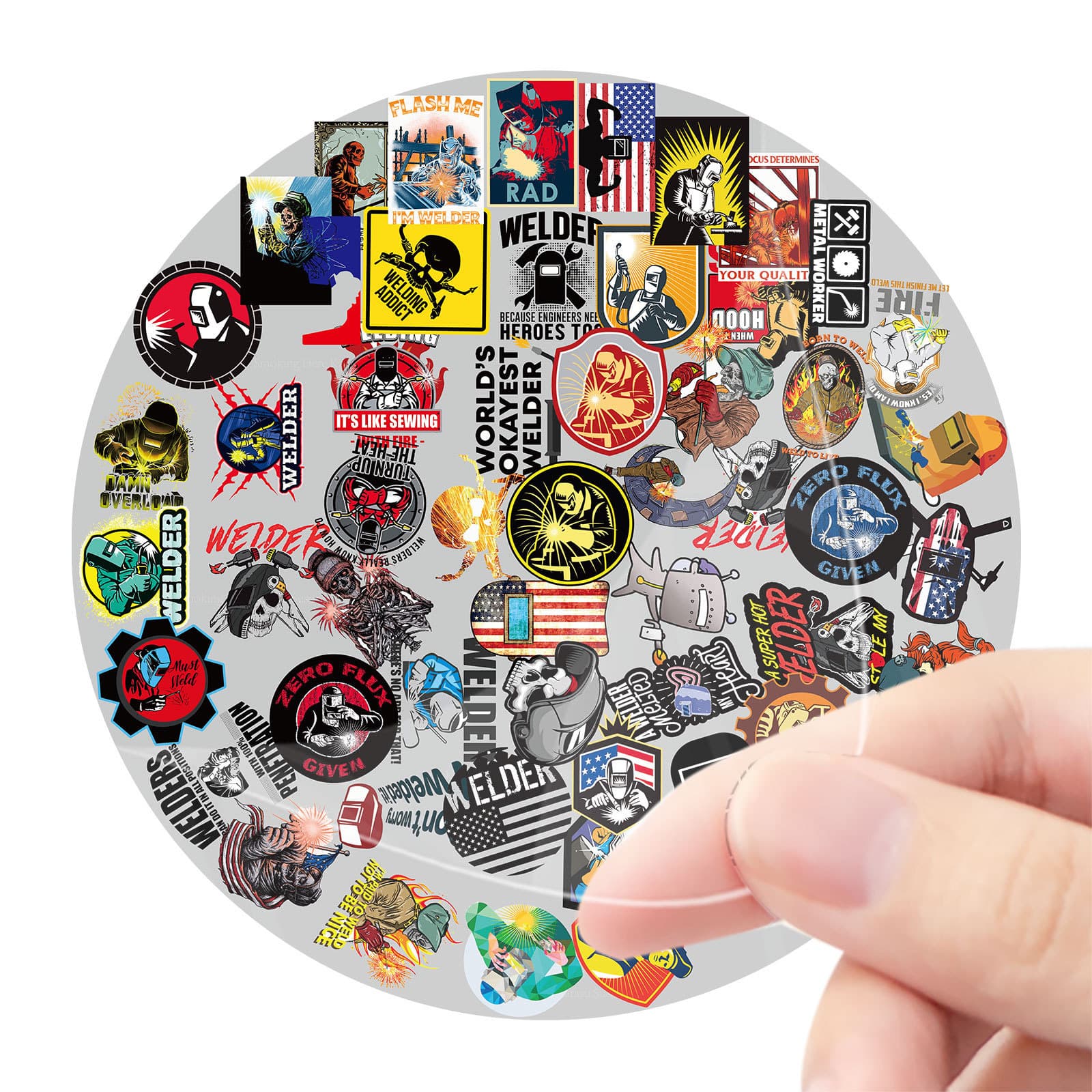 Laborer Welder UV Transfer Sticker