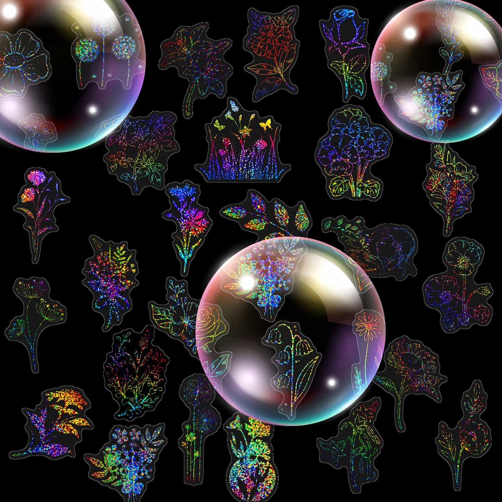 Pegatina holográfica brillante