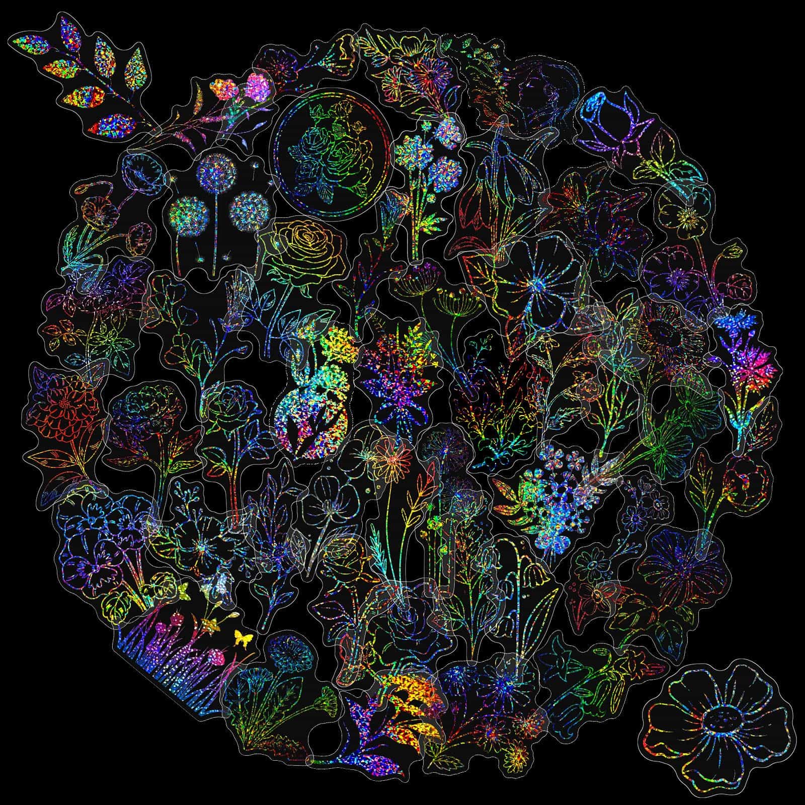 Pegatina holográfica brillante