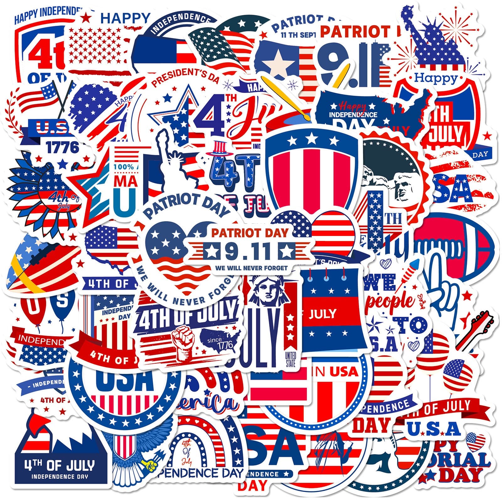 Pegatina del Día de la Independencia de EE. UU.